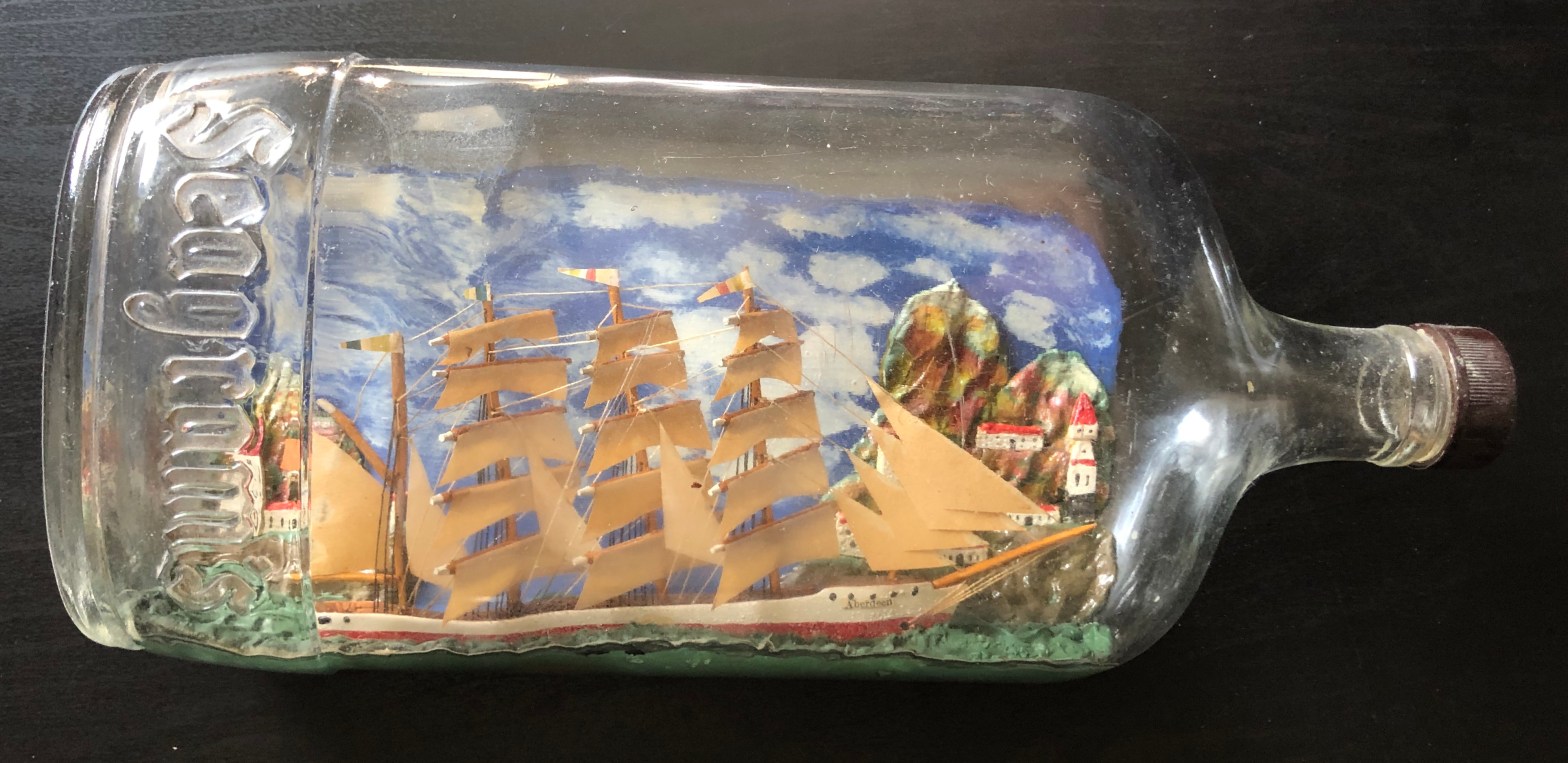 Ship in a Bottle made by German POW in Canada.